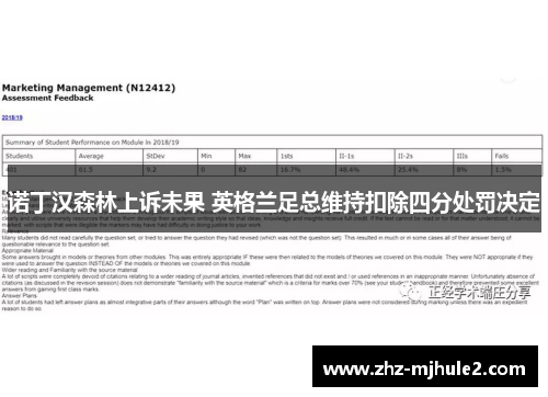 诺丁汉森林上诉未果 英格兰足总维持扣除四分处罚决定 诺丁汉森林上诉未果 英格兰足总维持扣除四分处罚决定